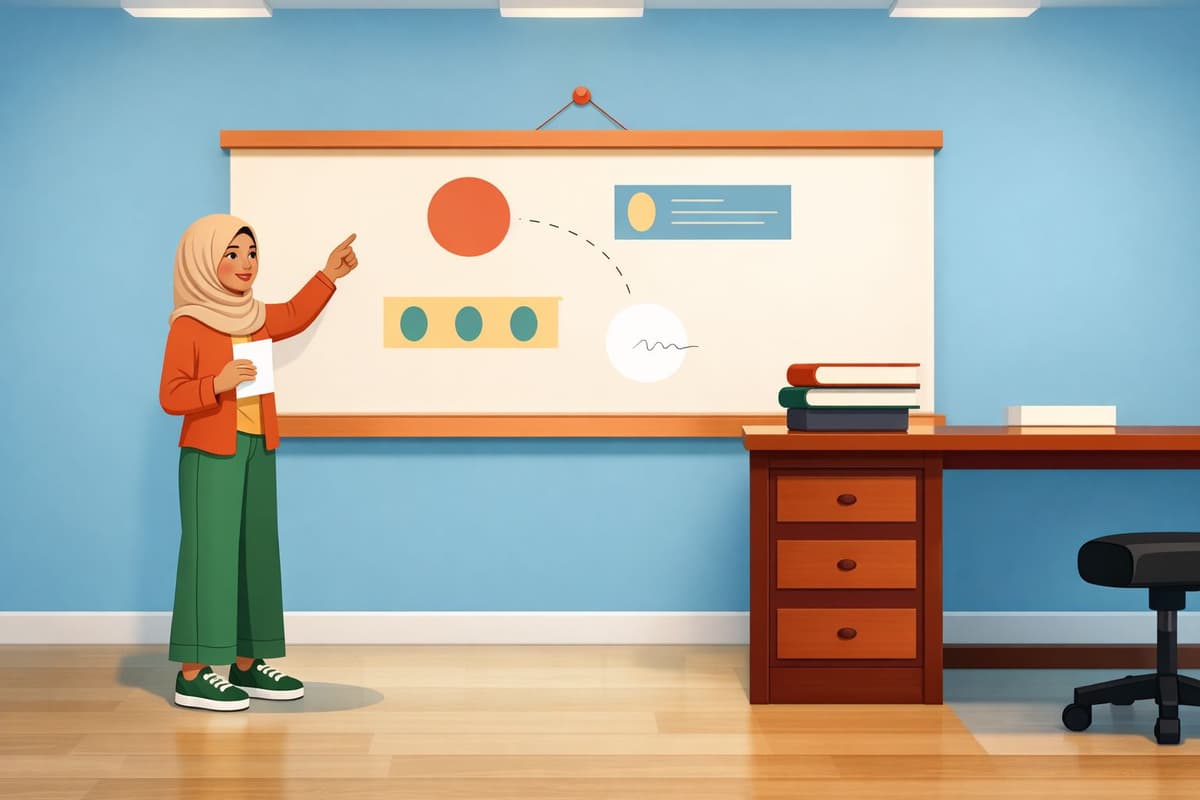 Dedicated educator teaching in classroom